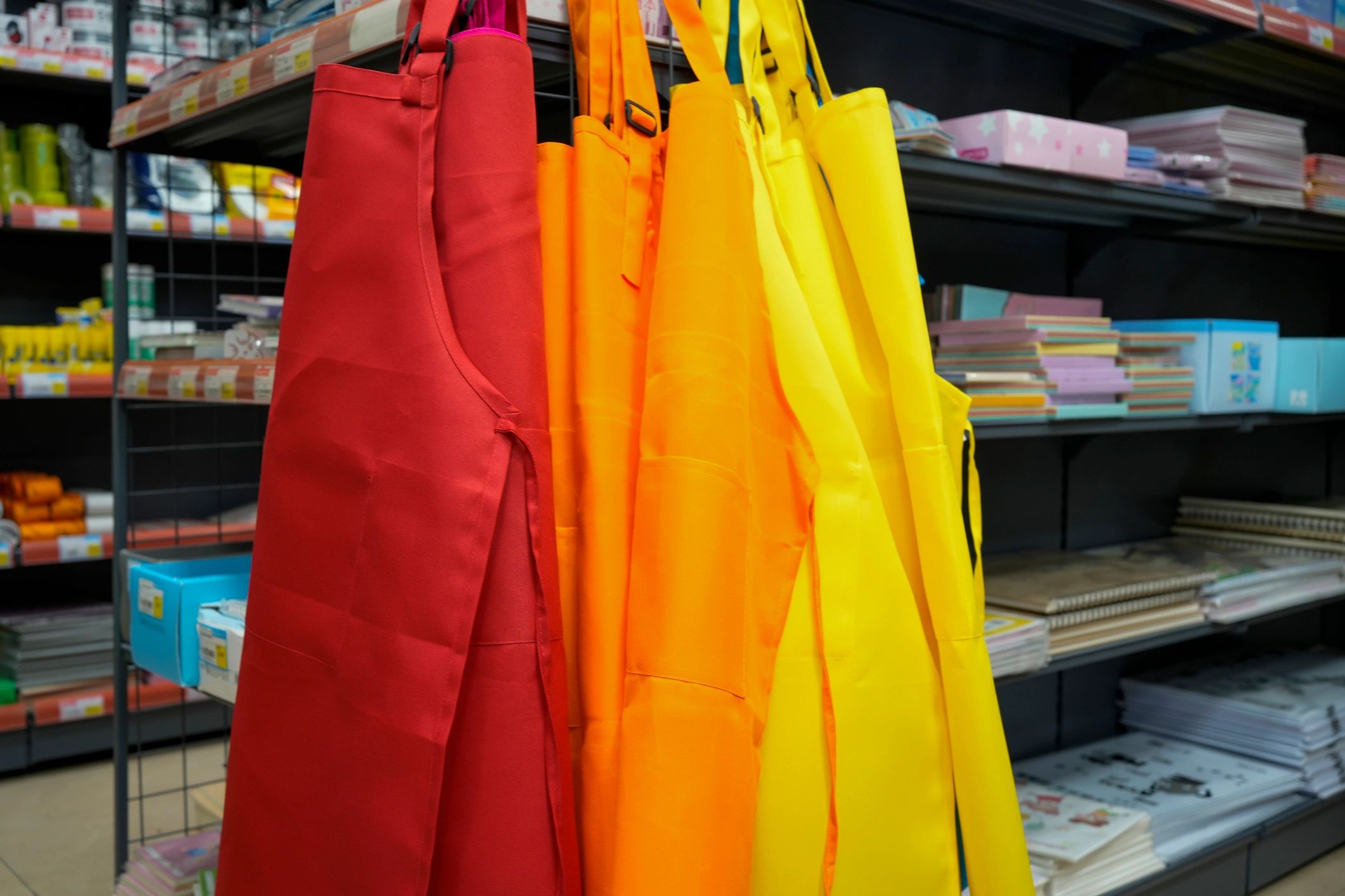 Colorful apparel products ready for decoration