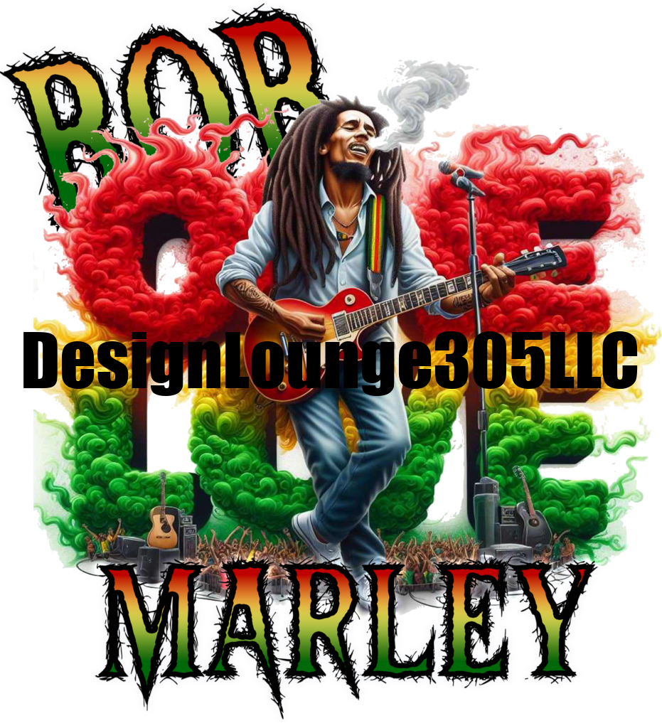Bob Marley One Love (Ready to Press DTF Transfer)