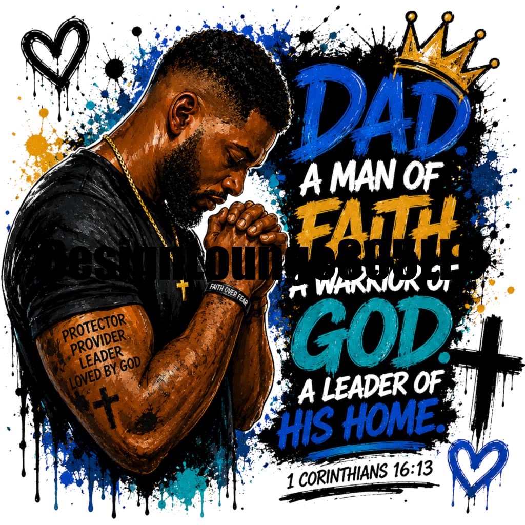 Dad Man of Faith (Ready to Press DTF Transfer)